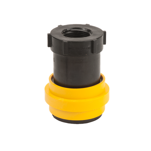 Female Dry Poppet Coupler, 1" Female NPT Threads With FKM Seals