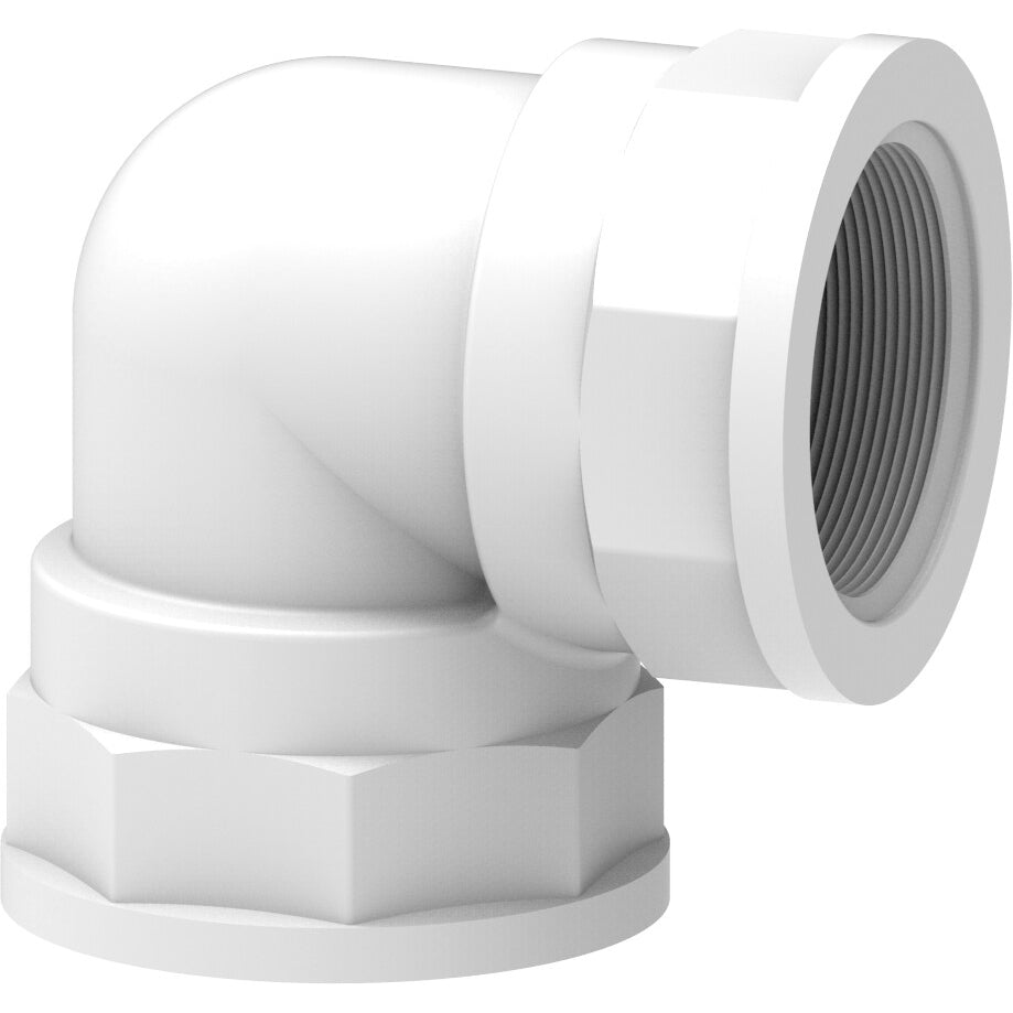 1/2" Female x Female NPT Elbow Coupler - Nylon (PA)
