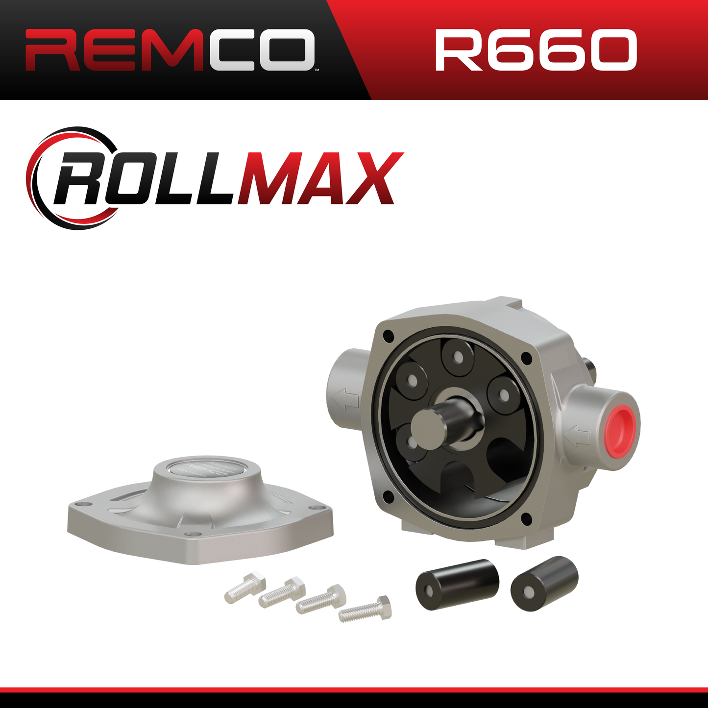 Remco R660SS RollMax 6 Roller Pump, Stainless Steel, CCW Rotation with 5/8" Shaft
