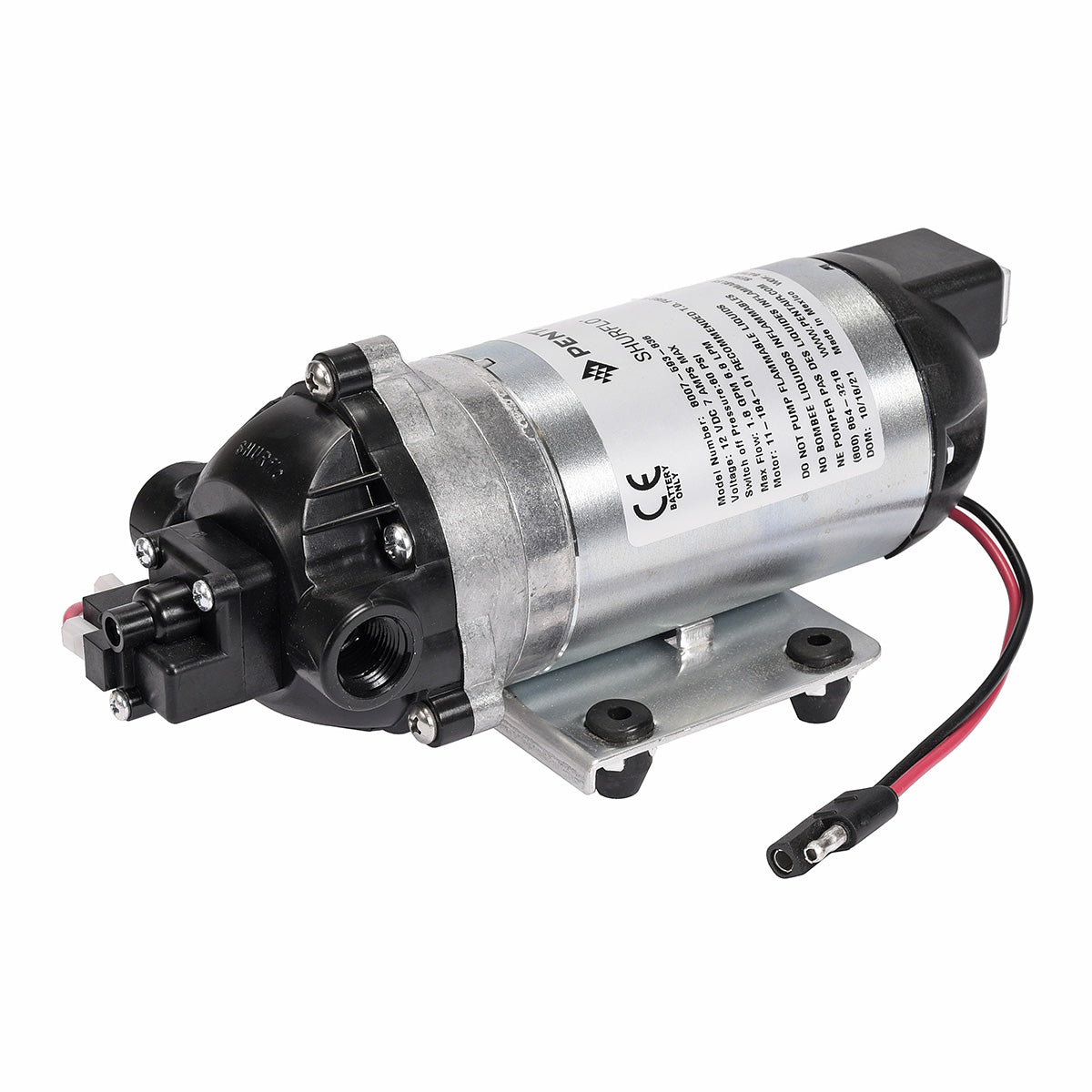 8007-593-836 Automatic Demand 12V Pump w/ Electrical Package (1.8 gpm, 50 psi)