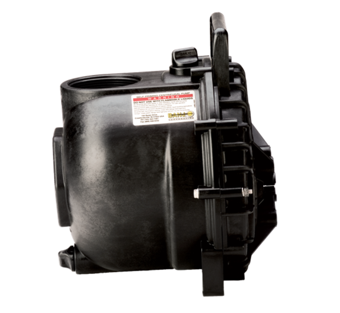 3" Poly Pump Only With ¾" Shaft & 4 Vane Impeller