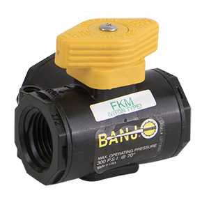 1/2" Female NPT Side Load Poly Locking Micro Valve