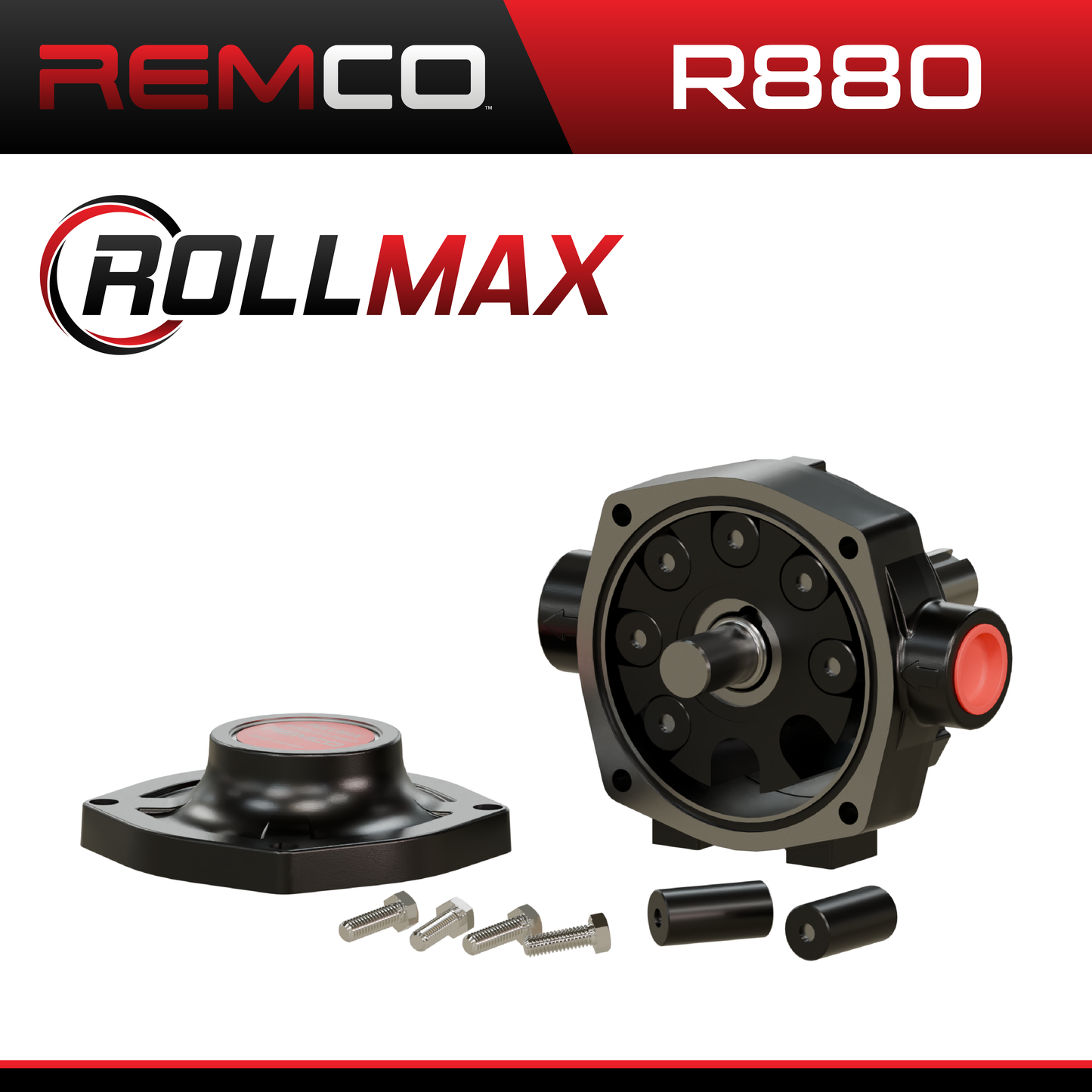 Remco R880C RollMax 8 Roller Pump, Cast Iron, CCW Rotation with 15/16" Shaft