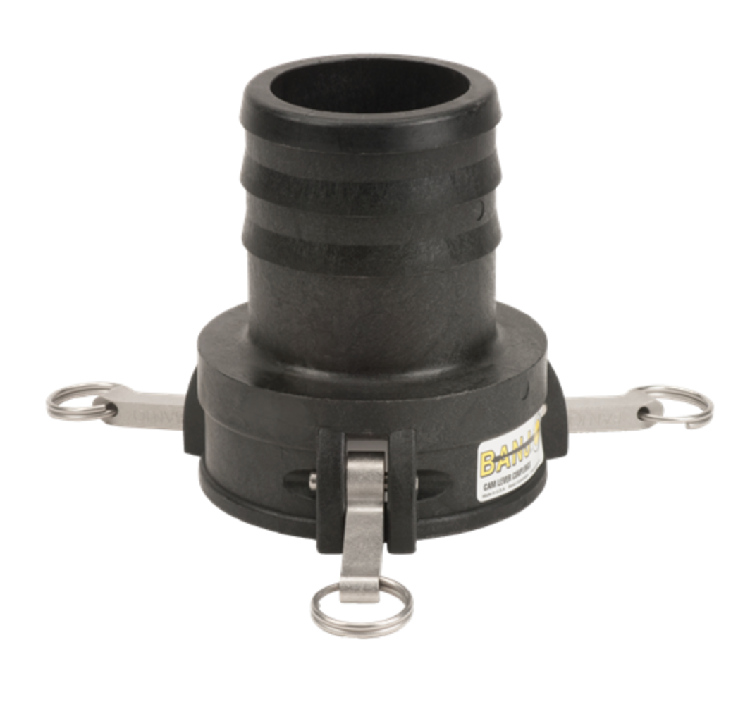 4" Female Coupler X 4" Hose Shank Poly Cam Lever Coupling