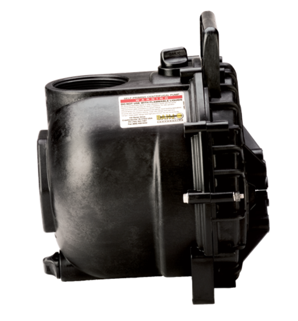 3" Poly Pump Only with 3/4" Shaft & 4 Vane Impeller- FKM