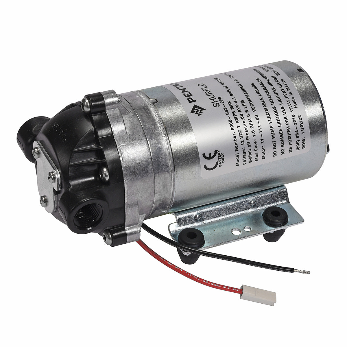 8000-543-220 12VDC Bypass Pump (1.5 gpm, 60 psi)
