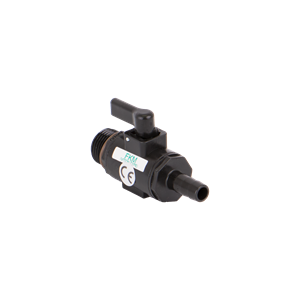 3/8" Hose Barb x 1/2" Male NPT Poly Micro Valve