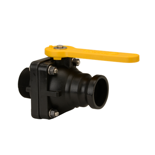 2" Male Adapter x 2" Male NPT Full Port "Stubby" Ball Valve