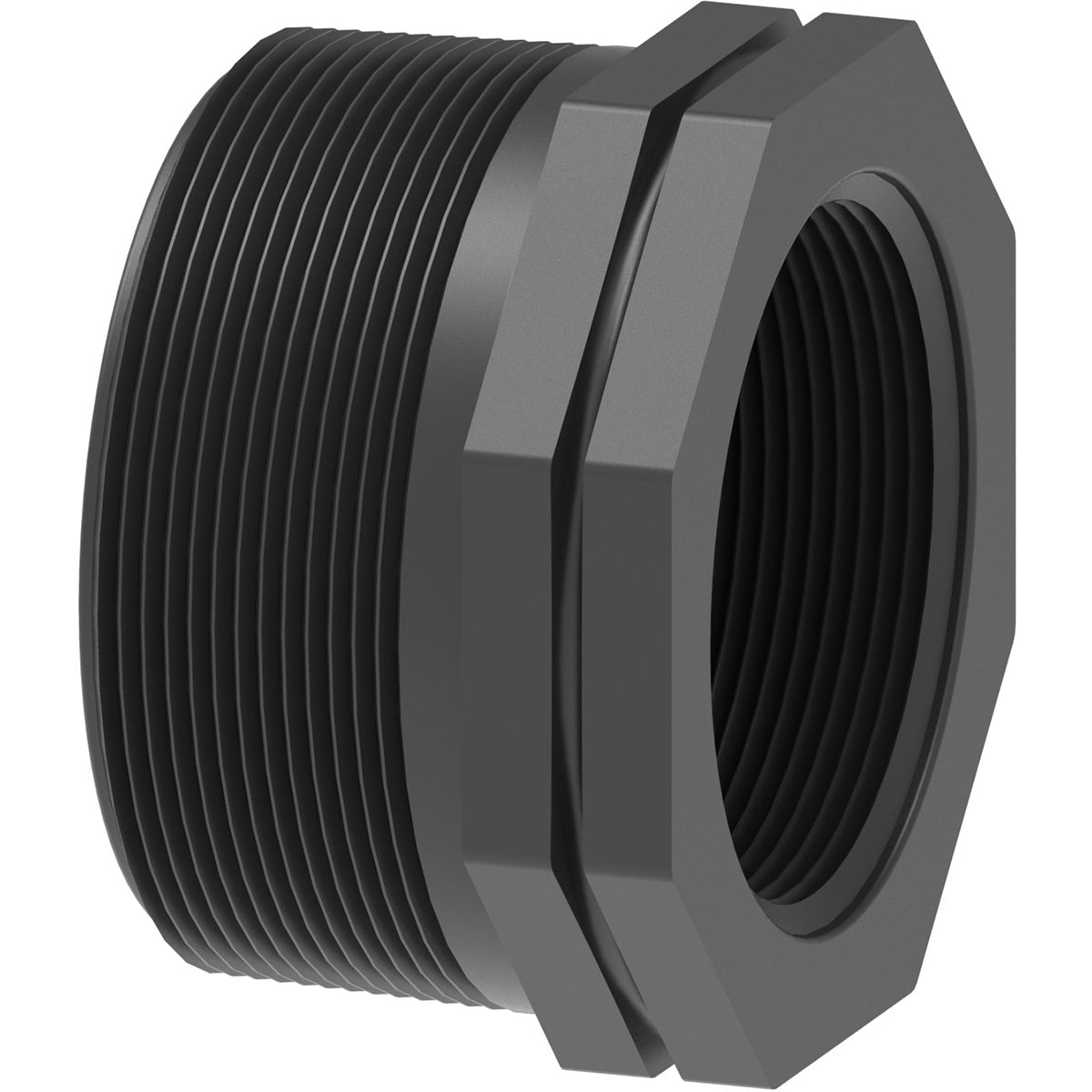 2" Male NPT x 1-1/2" Female NPT Reducer Fitting - Arag Poly