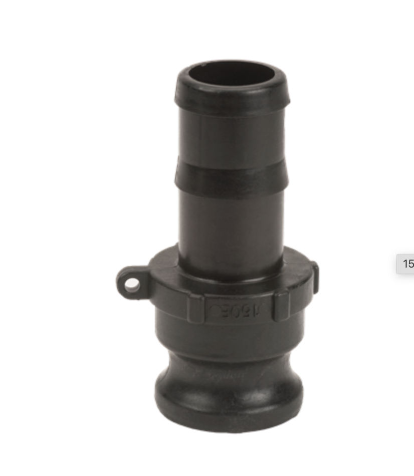 1-½" Male Adapter X 1-½" Hose Shank Poly Cam Lever Coupling