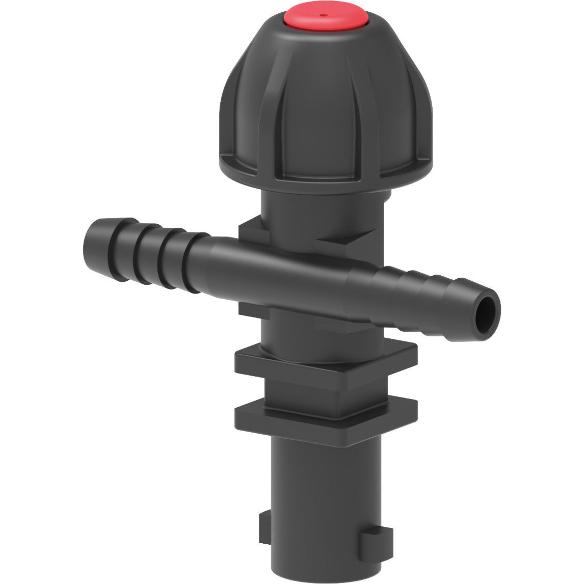 413421 Single Outlet Double Barb Nozzle Body for Dry Boom - Top Mount DCV - 3/8" Barbs - Arag