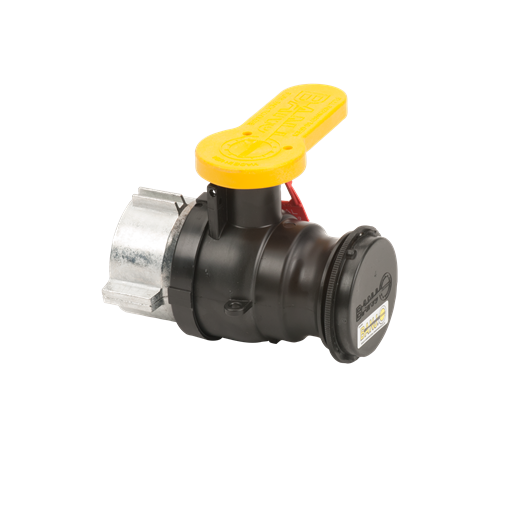 2" Poly Spinweld Valve With QDC Outlet & Cap & Foil Seal With FKM Gasket