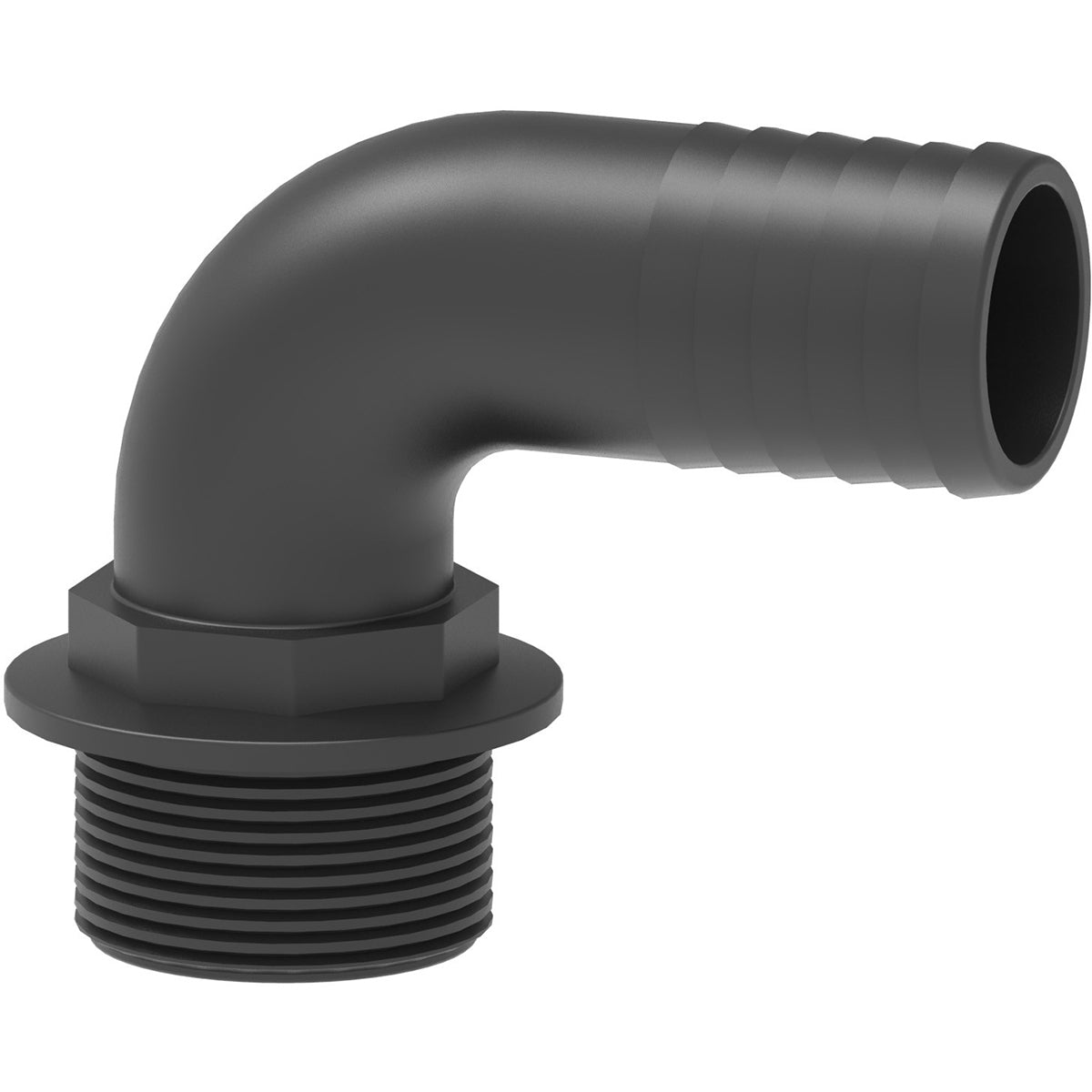 2" Male NPT x 2" Hose Barb - Arag Poly Elbow