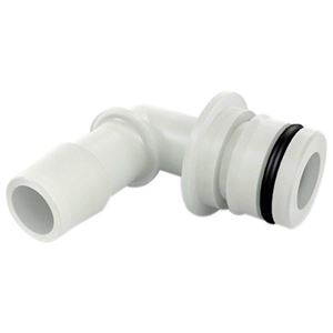 3/4" QA X 3/8" HB Elbow Fitting w/ O-Ring, Nylon