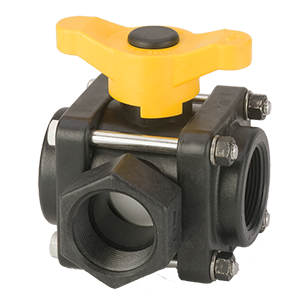 1-1/2" 3 Way Side Load Ball Valve