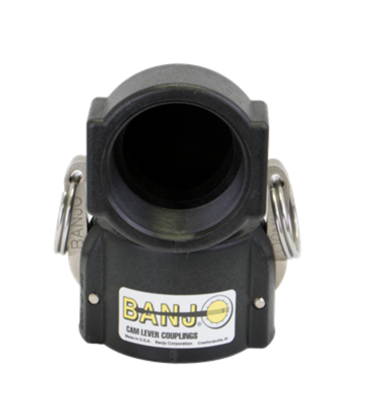 2" 90° Female Coupler X 2" Female Thread Poly Cam Lever Coupling