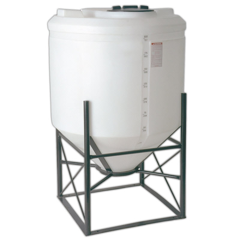 200 Gallon-45 Degree Cone Bottom Flat Top Tank – Sprayer Depot