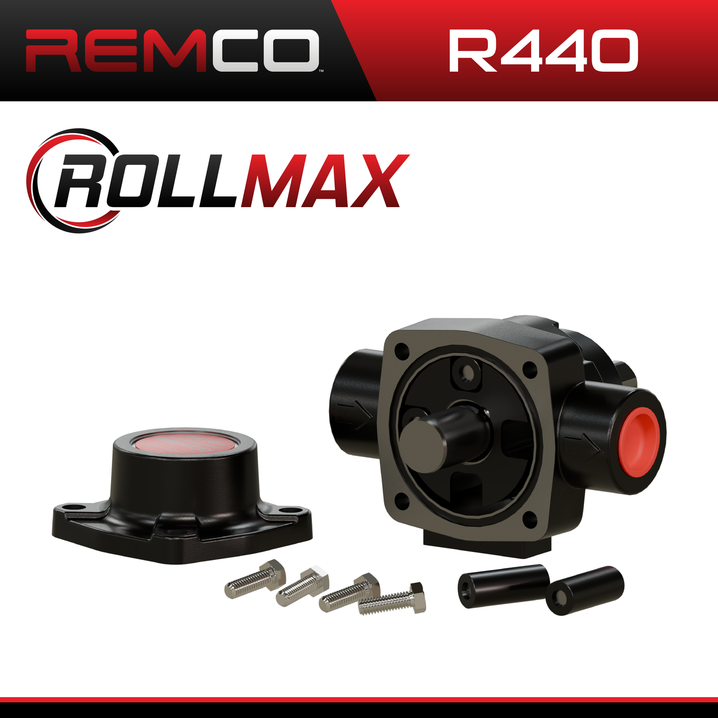 Remco R440C RollMax 4 Roller Pump, Cast Iron, CW Rotation with 5/8" Shaft