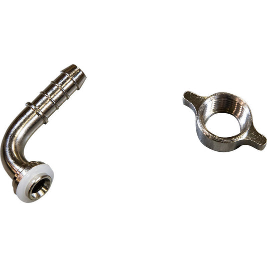 3/8" x 90 Degree Hose Barb & Nut