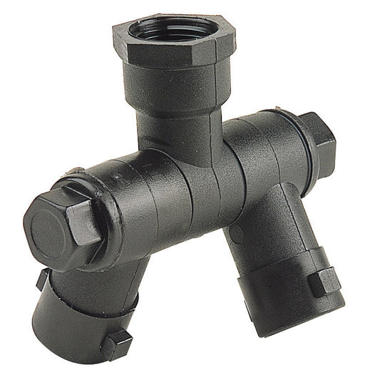 1/4" Female NPT Double Swivel Nozzle Body with Quick Attach Outlet