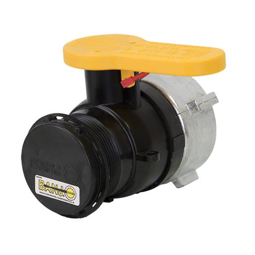 2" Poly Spinweld Valve With NPT Outlet, Foil Seal & Cap With Santoprene Gasket
