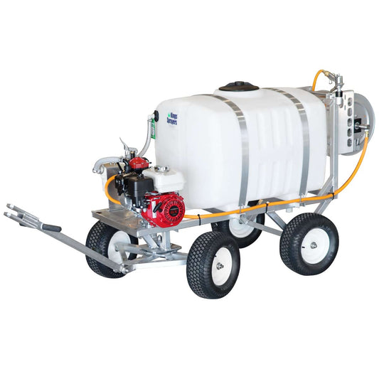 Kings Sprayers K4C100 100 Gallon 4-Wheel Sprayer with 10 gpm Diaphragm Pump and Manual Hose Reel