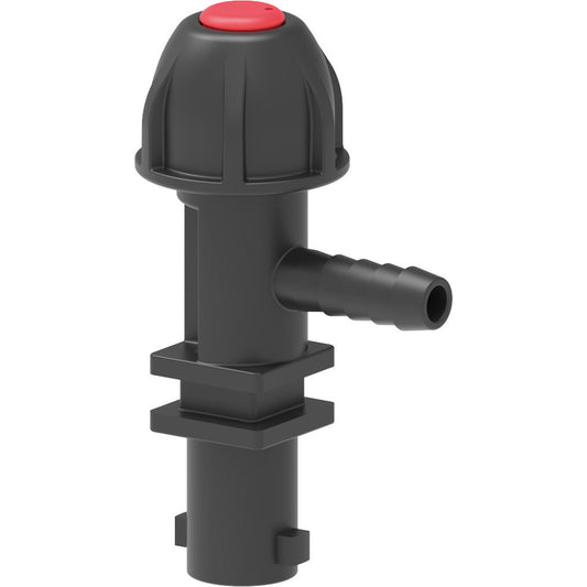 413412 Single Outlet Single Barb Nozzle Body for Dry Boom - Top Mount DCV - 1/2" Barb - Arag