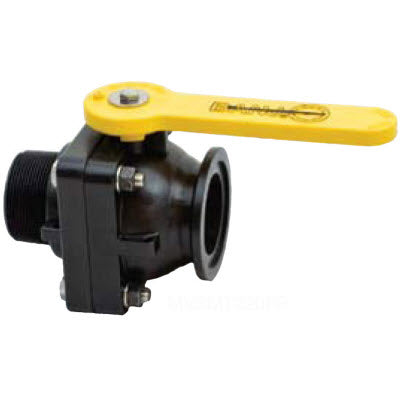 2" Flange x 2" Male NPT Full Port Manifold "Stubby" Valve