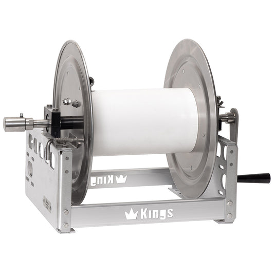 Kings 12" Manual Hose Reel w/ Stainless Steel Manifold, Aluminum, 5000 PSI Rating, Model KR1A12