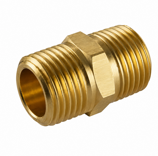3/4" x 3/4" MNPT Brass Close Nipple