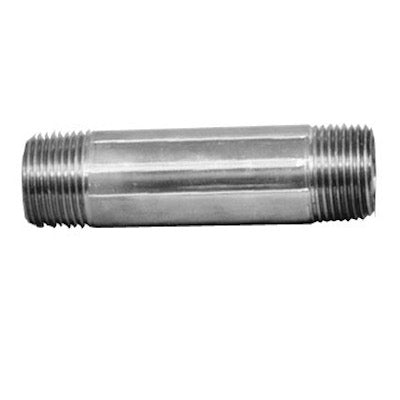3/8" x 3/8" MNPT Stainless Steel Male Threaded Nipple