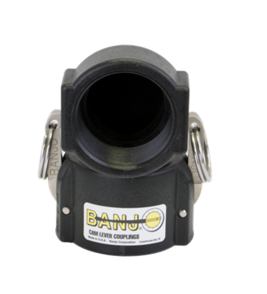 2" 90° Female Coupler X 2" Female Thread Poly Cam Lever Coupling