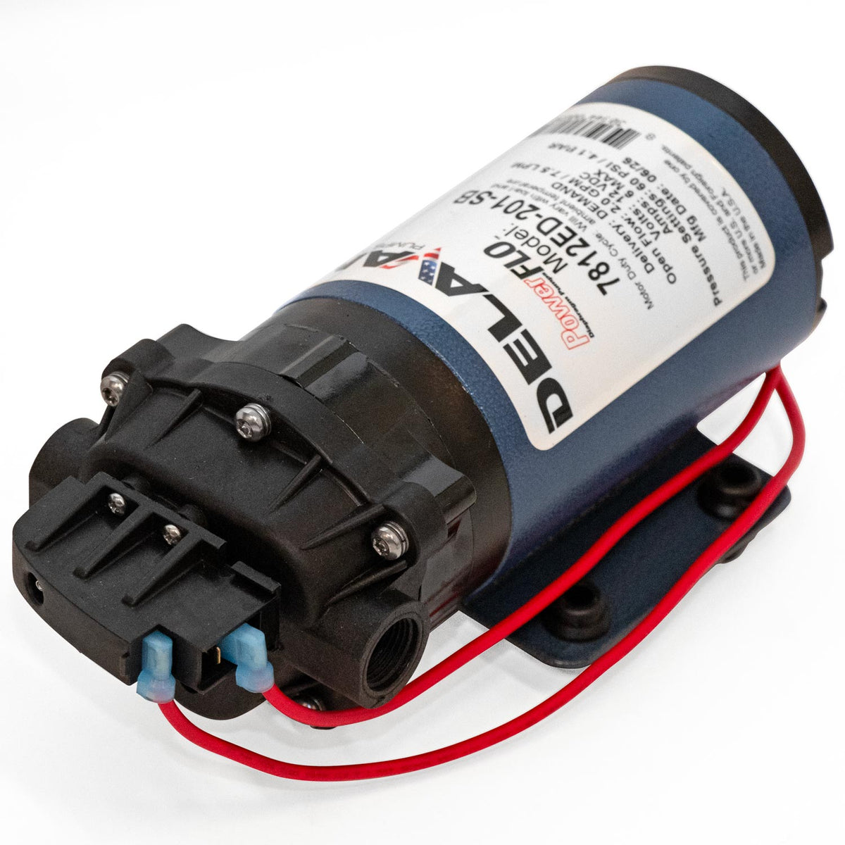 Delavan 7812ED-201-SB PowerFlo Extreme-Duty Diaphragm Pump, 2 GPM, 60 PSI, Demand