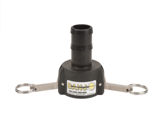 1-½" Female Coupler X 1-½" Hose Shank Poly Cam Lever Coupling