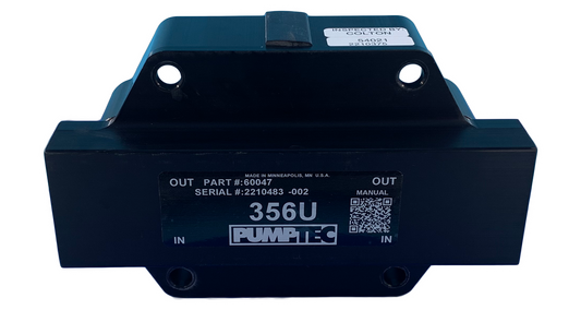 356U PUMP ONLY, BUNA, M-VALVE, 4 - 3/8" PORTS, BLACK