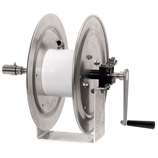 Kings 6" U-Frame Manual Hose Reel w/ Stainless Steel Manifold, Aluminum, 5000 PSI Rating, Model KR2A6