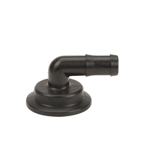 2" Flange x 1" Hose Barb Elbow