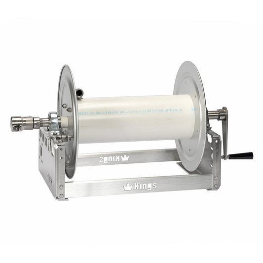 Kings 18" Manual Hose Reel w/ 1" Stainless Steel Manifold, Aluminum, 4000 PSI Rating, Model KR3A18