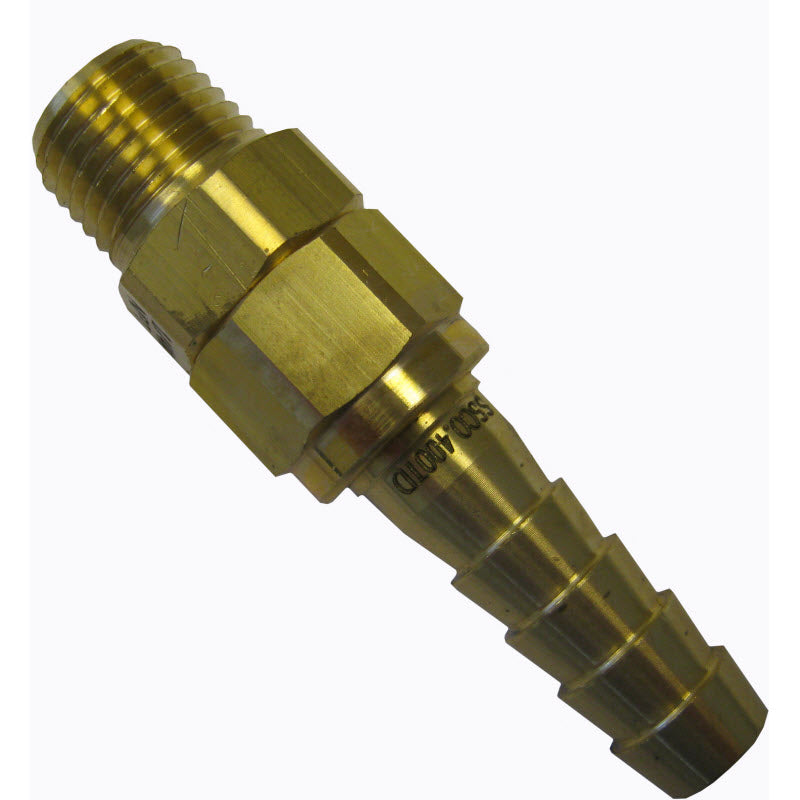 1/4" MNPT x 1/4" Hose Barb Brass Swivel