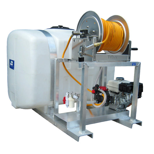 Kings 200 Gallon Skid Sprayer, 6.5 GPM, 362 PSI, Diaphragm Pump, Honda GX160, Manual Hose Reel, 300' of 3/8" ID Hose, Model KS200
