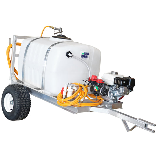 Kings Sprayers 100 Gallon 2-Wheel Sprayer with 6 gpm Diaphragm Pump and Boomless Nozzle