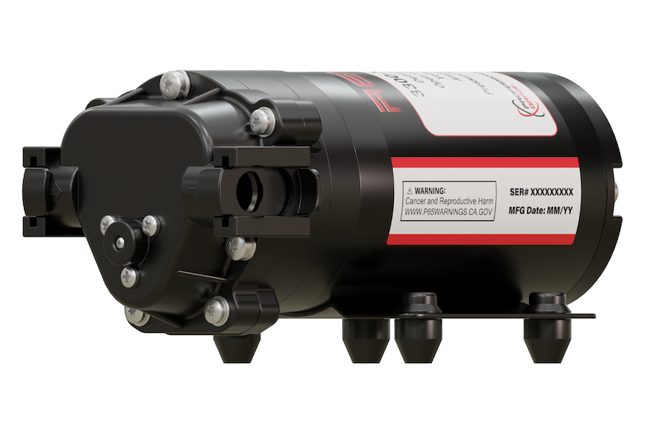 Remco 3311-2E1-82B Electric Diaphragm Pump (1.2GPM/60PSI, Bypass)