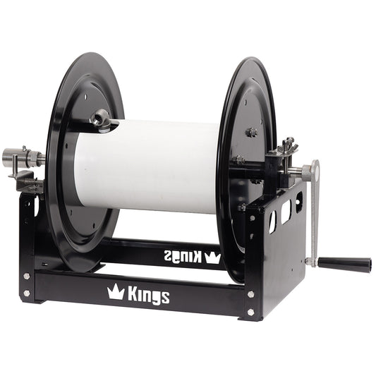 Kings 12" Manual Hose Reel w/ Stainless Steel Manifold, Steel, 5000 PSI Rating, Model KR1S12