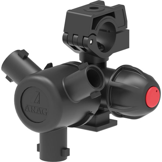 Arag 1/2" Compact Jet 3-Way Nozzle Body for Dry Booms - Hose Fittings Sold Separately-WAY COMP.JET D1/2" DRY-BOOMS