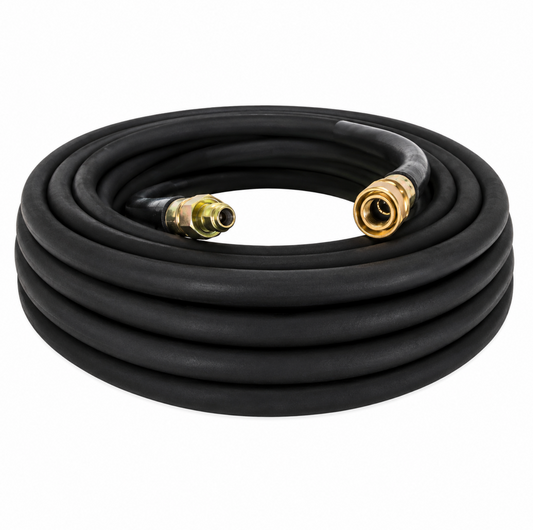 3/8" ID x 100' Pressure Washer Hose 4000 PSI (Gray) with Quick Connects