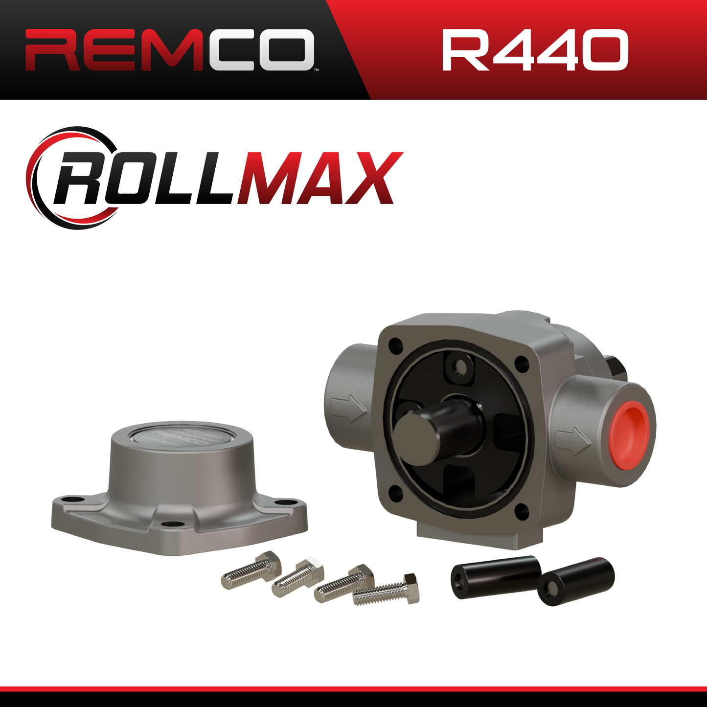 Remco R440SS RollMax 4 Roller Pump, Stainless Steel, CW Rotation with 5/8" Shaft