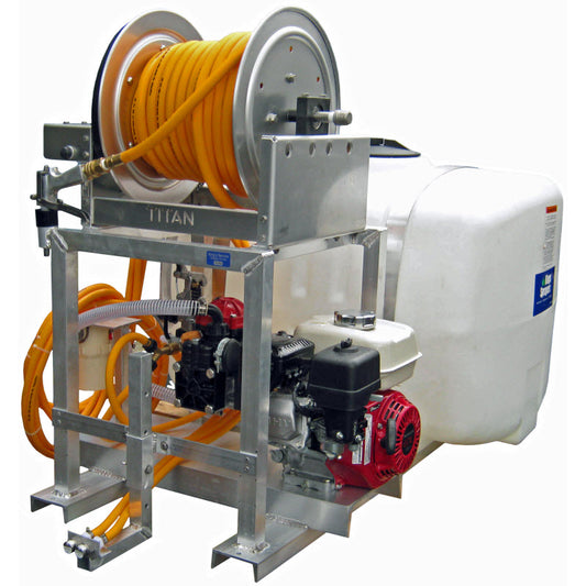 Kings Sprayers 100 Gallon Skid Sprayer w/ Electric Reel & Dual Boomless Nozzles