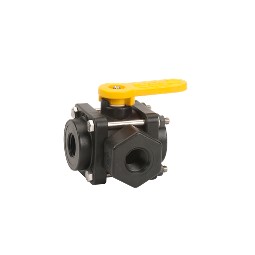 3/4" 3 Way Side Load Ball Valve