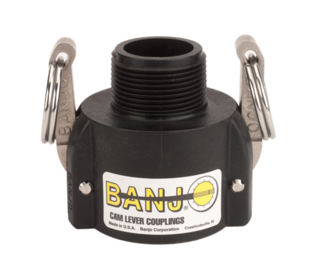 1-½" Female Coupler X 1-¼" Male Thread Poly Cam Lever