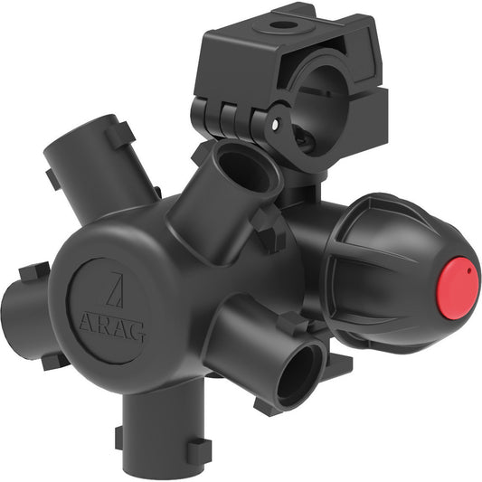 Arag 3/4" Compact Jet 5-Way Nozzle Body for Dry Booms - Hose Fittings Sold Separately